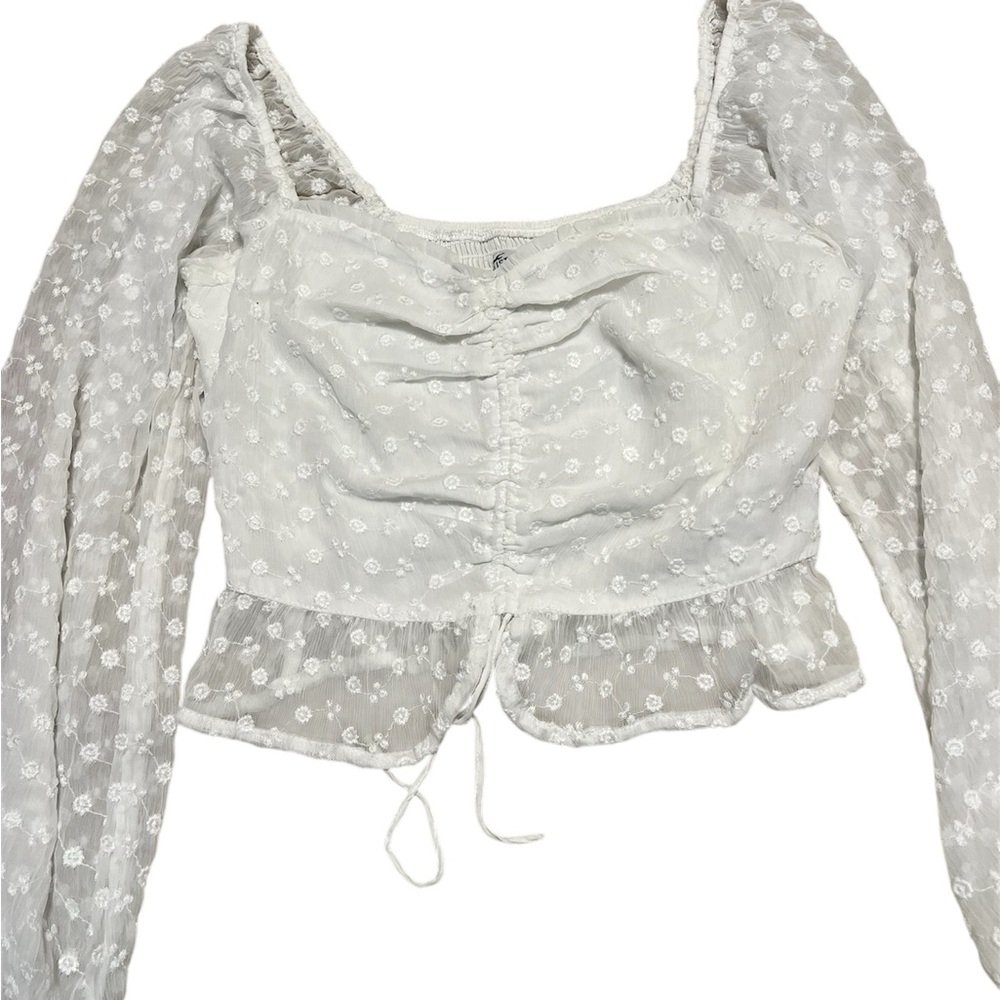 Hollister White Floral Women's Top